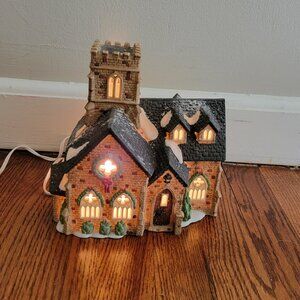 Department 56 Dickens' Village Series "Knottinghill Church", 1989, W/ Cord